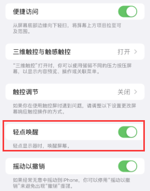 安图苹果授权维修站分享iPhone轻点无法唤醒怎么办 