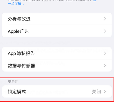 安图苹果15服务网点分享iPhone15中的“锁定模式”有什么作用