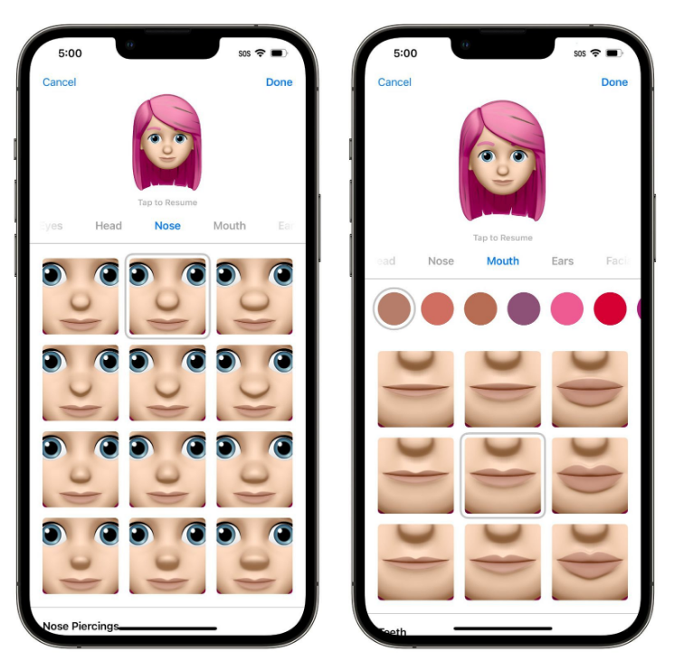 安图苹果手机维修分享​iOS 16中的拟我表情有了哪些变化和升级 